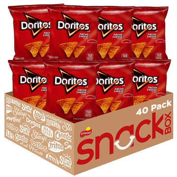 Doritos Flavored Tortilla Chips, Nacho Cheese, 1 Ounce (Pack Of 40)
