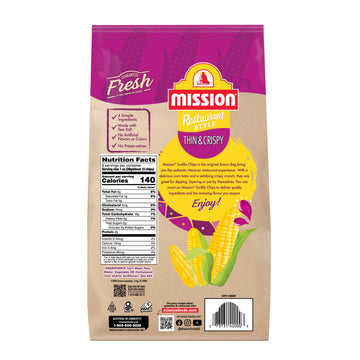 Mission Thin & Crispy Tortilla Chips, Restaurant Style Corn Tortilla Chips, 9 oz., Gluten Free