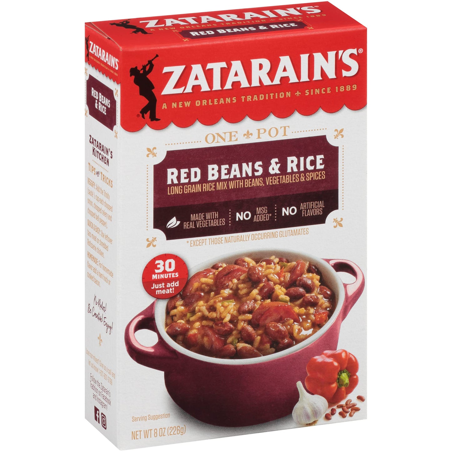 Zatarains Red Beans & Rice, 8 oz (Pack of 24)