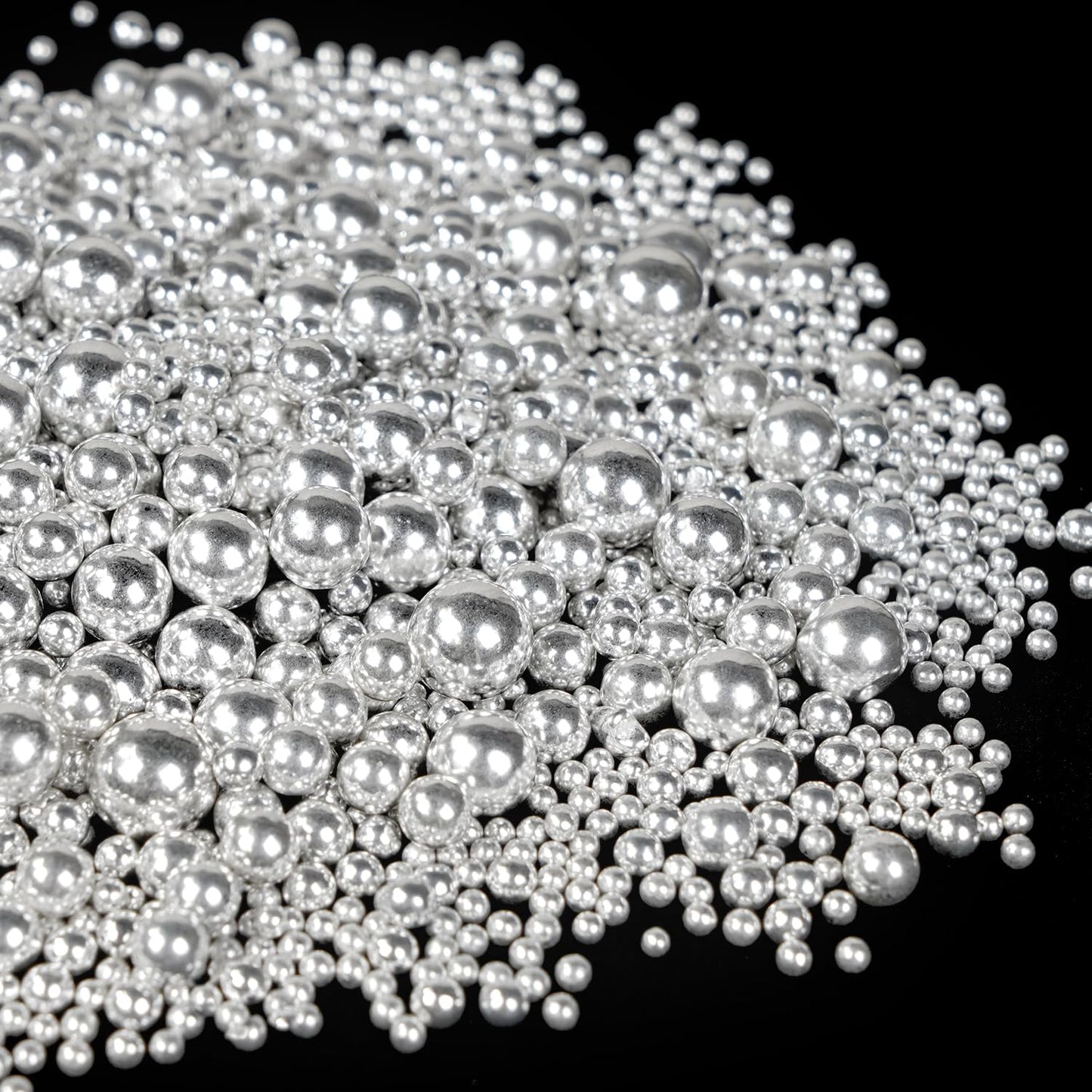 Dazzjoy Silver Pearl Sugar Candy Sprinkles, Edible Pearl Mix Size, 4.58Oz, Cake Decoration & Cake Toppers, Baking Cake Decoratio