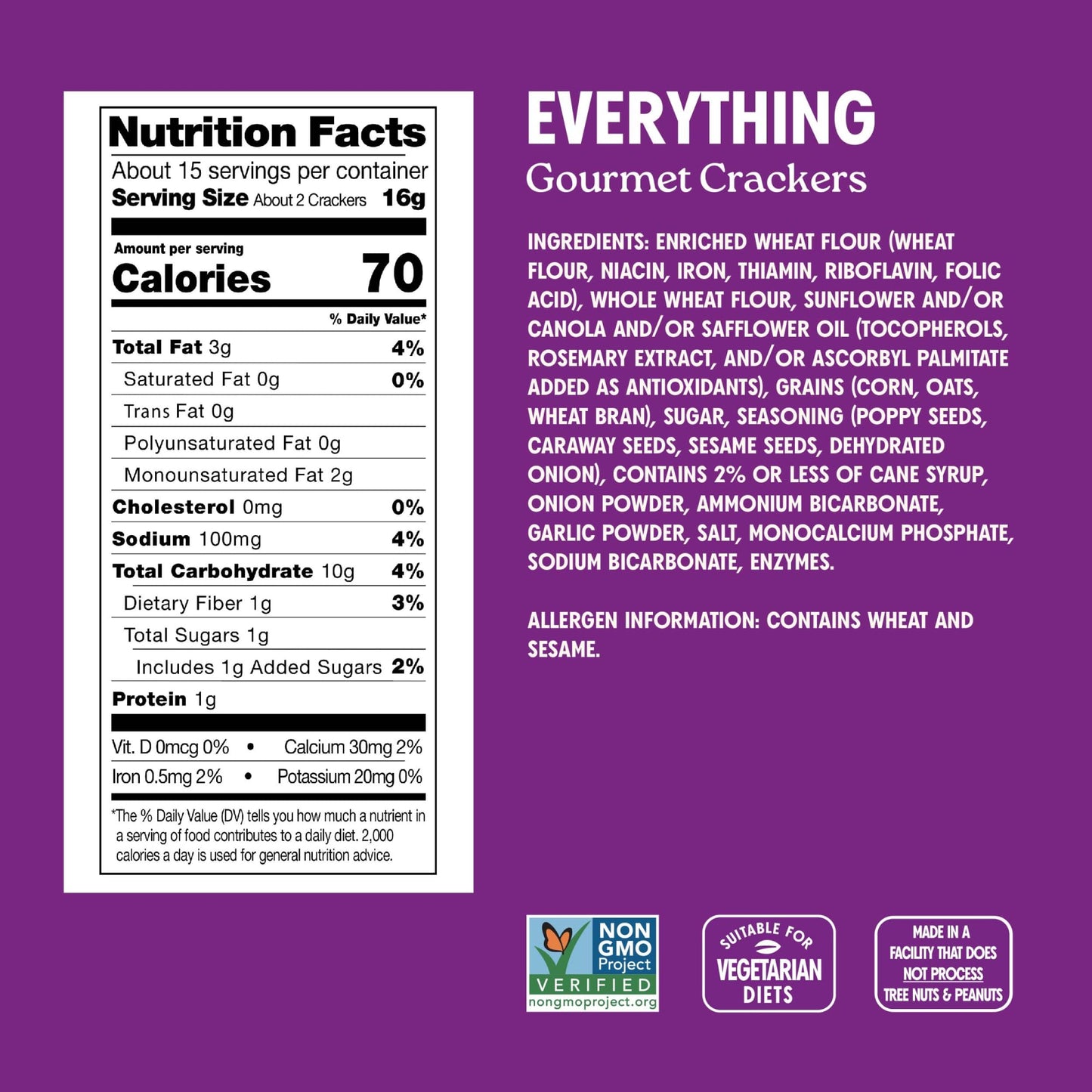 Miltons Gourmet  ers Variety Bundle - Non-GMO, Natural Ingredients, 8.4 Oz (Pack of 3)