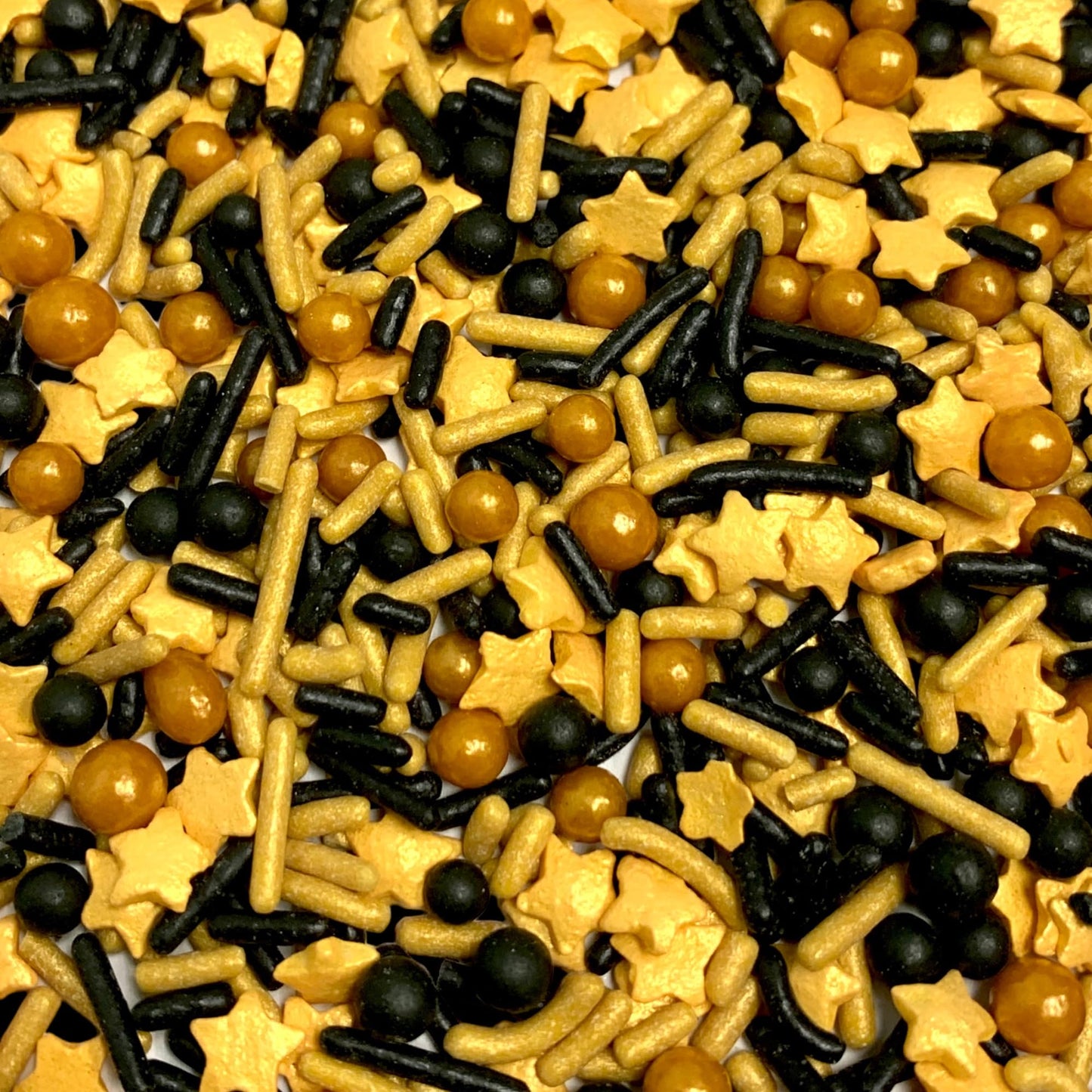 Cool Mom Sprinkles Gold & Black Themed Sprinkles 4 oz. Gluten-Free for Cakes, Cupcakes, Cookies & Desserts