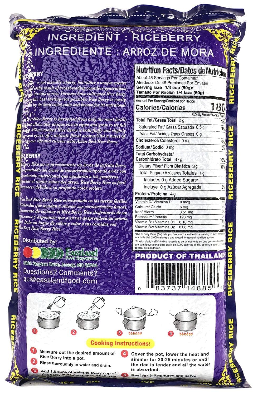 Asian Best Riceberry Rice, 5 Lb