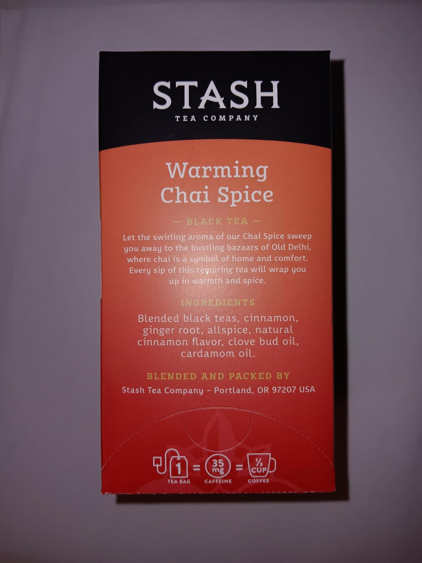Black Tea-Chai Spice Stash Tea, 20 Count (Pack of 1)