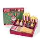 Thoughtfully Gourmet, Movie Night Popcorn Set with Holiday Band, Includes Yellow & Mixed Popcorn Kernels, 10 Popcorn Bags, 5 Gou
