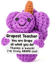 Weming Teacher Appreciation Gift, Handmade Mini Crochet Grapes, Back to School Teacher Gifts, First Day of School Gift Idea for 