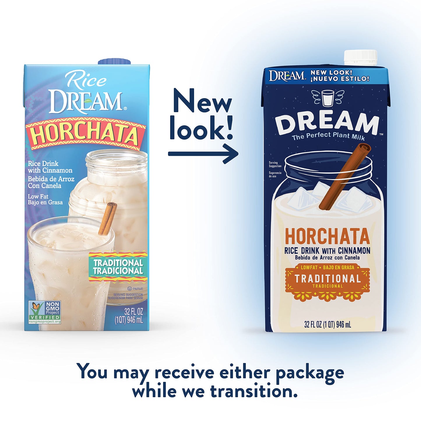 Rice Dream Horchata, Traditional Rice Drink with Cinnamon, Lactose Free, Vegan, Low Fat, Shelf Stable, 32oz (Pack of 6)