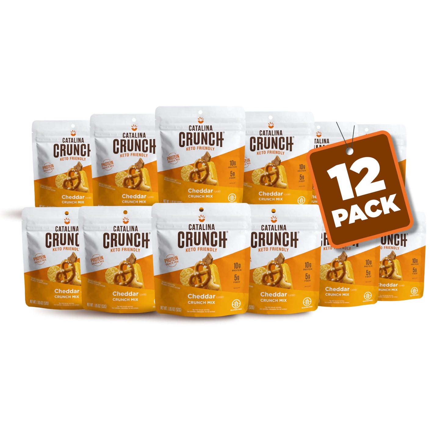 Catalina Crunch Mix Cheddar Protein Snack Mix | Grab & Go, Low Carb, Protein Snacks, Keto Friendly 1.85 Oz (Pack Of 12)