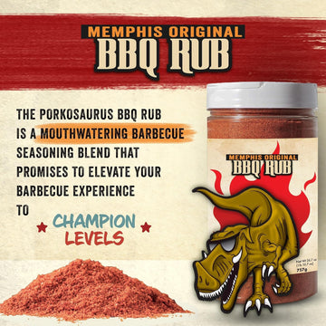 Porkosaurus World Championship Memphis Bbq Rub (170G) - No High Fructose Corn Syrup Bbq Products - Spice And Sweet Bbq Rub Seaso
