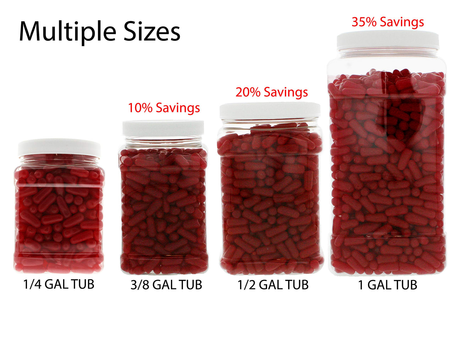 Hot Tamales Bulk 7Lb - Original Soft Chewy Cinnamon Candy In 128 Fl Oz Gift Ready Reusable Square Jar