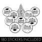 Black And White Graduation Candy Stickers For Kisses Chocolate Drops, Class Of 2025 Grad Party Favors Decorations - 180 Labels,