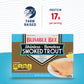 Bumble Bee Skinless & Boneless Smoked Trout Fillets, 3.8 oz Cans, Pack of 12, 17g Protein, Gluten Free Snack