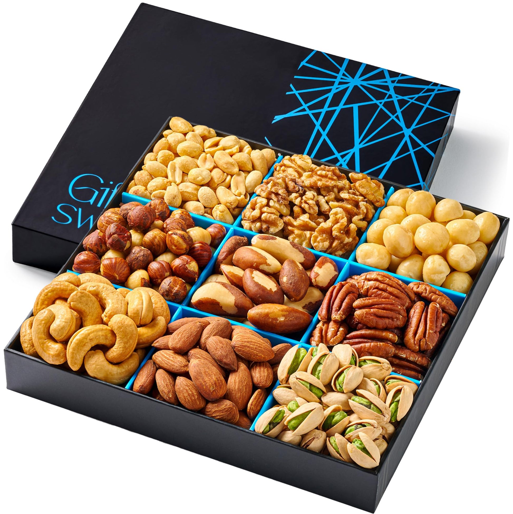 Nuts Gift Basket - Freshly Roasted And Natural Mixed Nut Gift Box - Gourmet Healthy Food Gift For Men/Women - Gourmet Gift, Heal