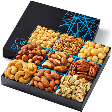 Nuts Gift Basket - Freshly Roasted And Natural Mixed Nut Gift Box - Gourmet Healthy Food Gift For Men/Women - Gourmet Gift, Heal