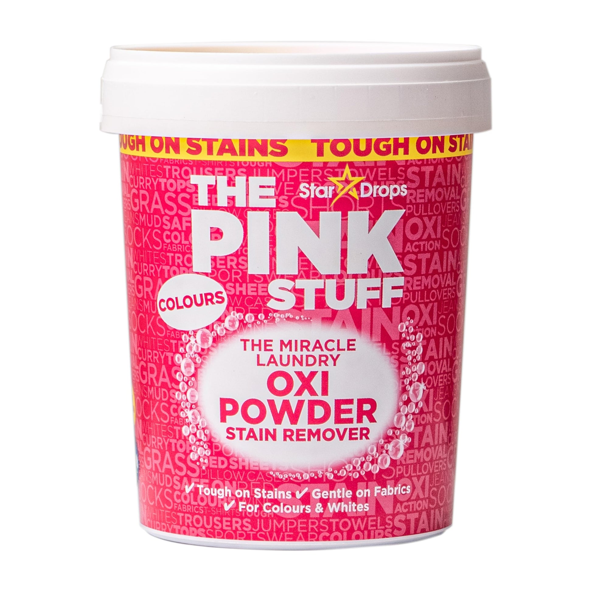 Stardrops The Pink Stuff Miracle Laundry Oxi Powder Stain Remover For Colours, 1Kg