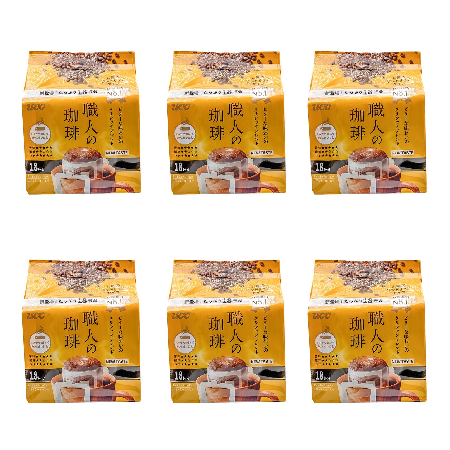 Ucc Shokunin Coffee Classic Blend, Single Serve Japanese Style Pour Over Coffee, Imported From Japan, 108 Individual Bags 0.25 O