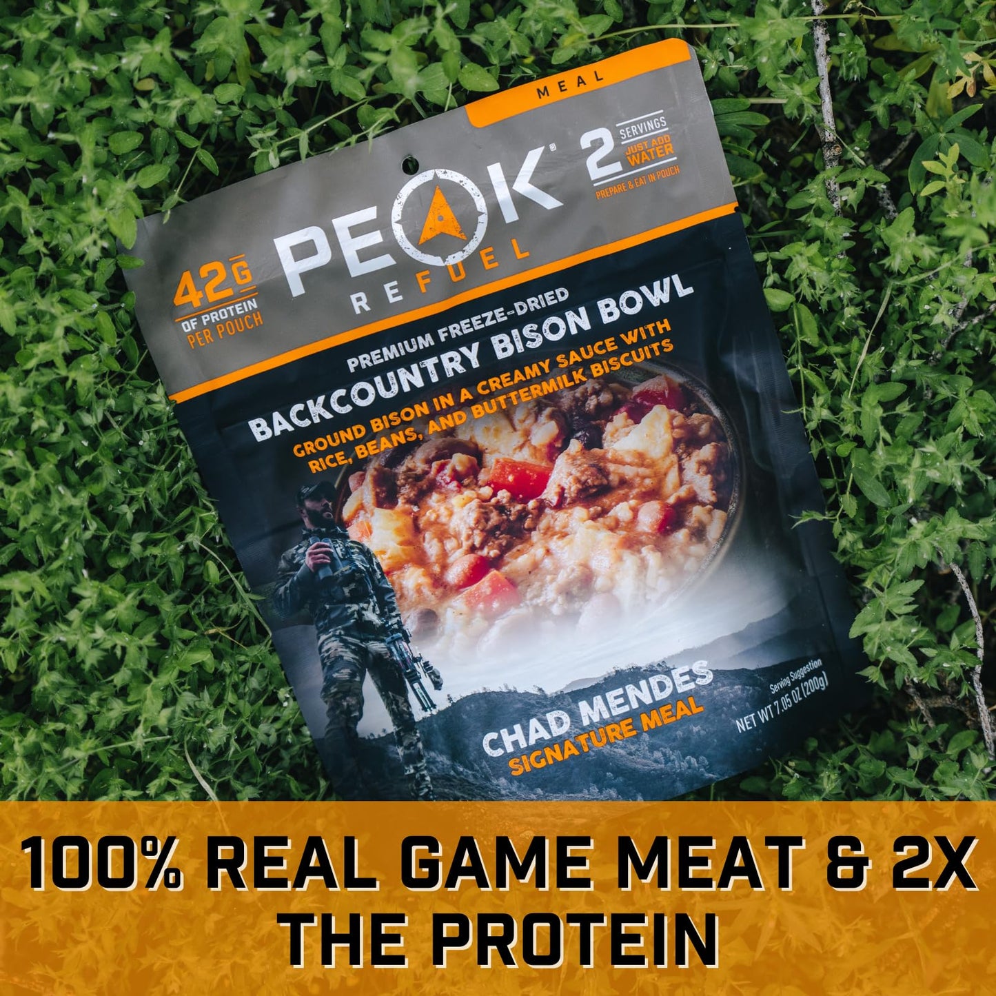 Peak Refuel Backcountry Bison Bowl | Chad Mendes Signature Meal | Premium Freeze-Dried Variety Meals | Hunting, Survival, Campin