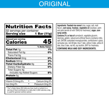 Rice Krispies Treats Mini Marshmallow Squares, Easter Cereal Bars, Original with Sprinkles, 32 Count, 12.4oz Box