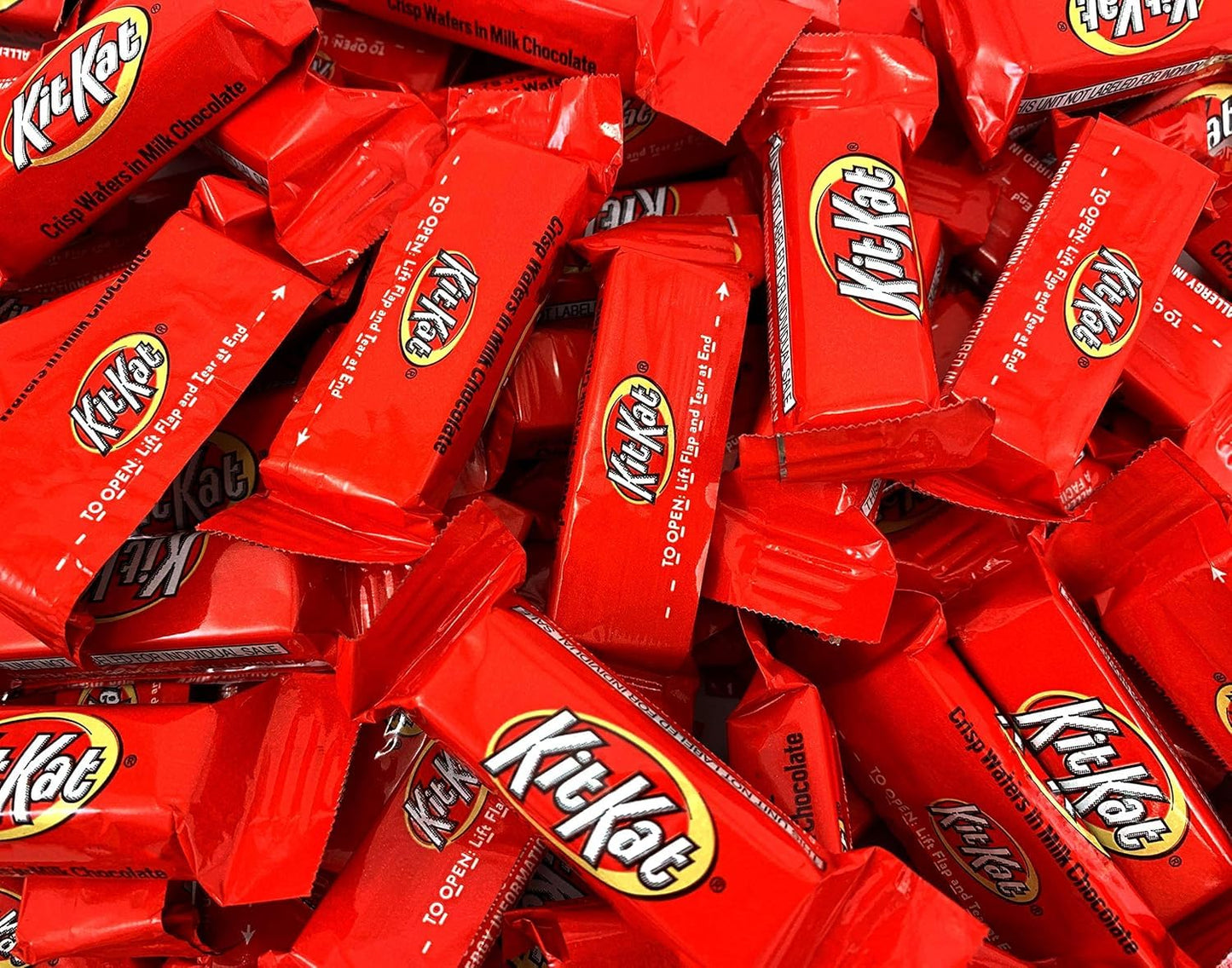 River Finn Organics Kit Kat Miniatures Bulk Candy Bag - 2 LB, Individually Wrapped Milk Chocolate Wafer Bars, Brown