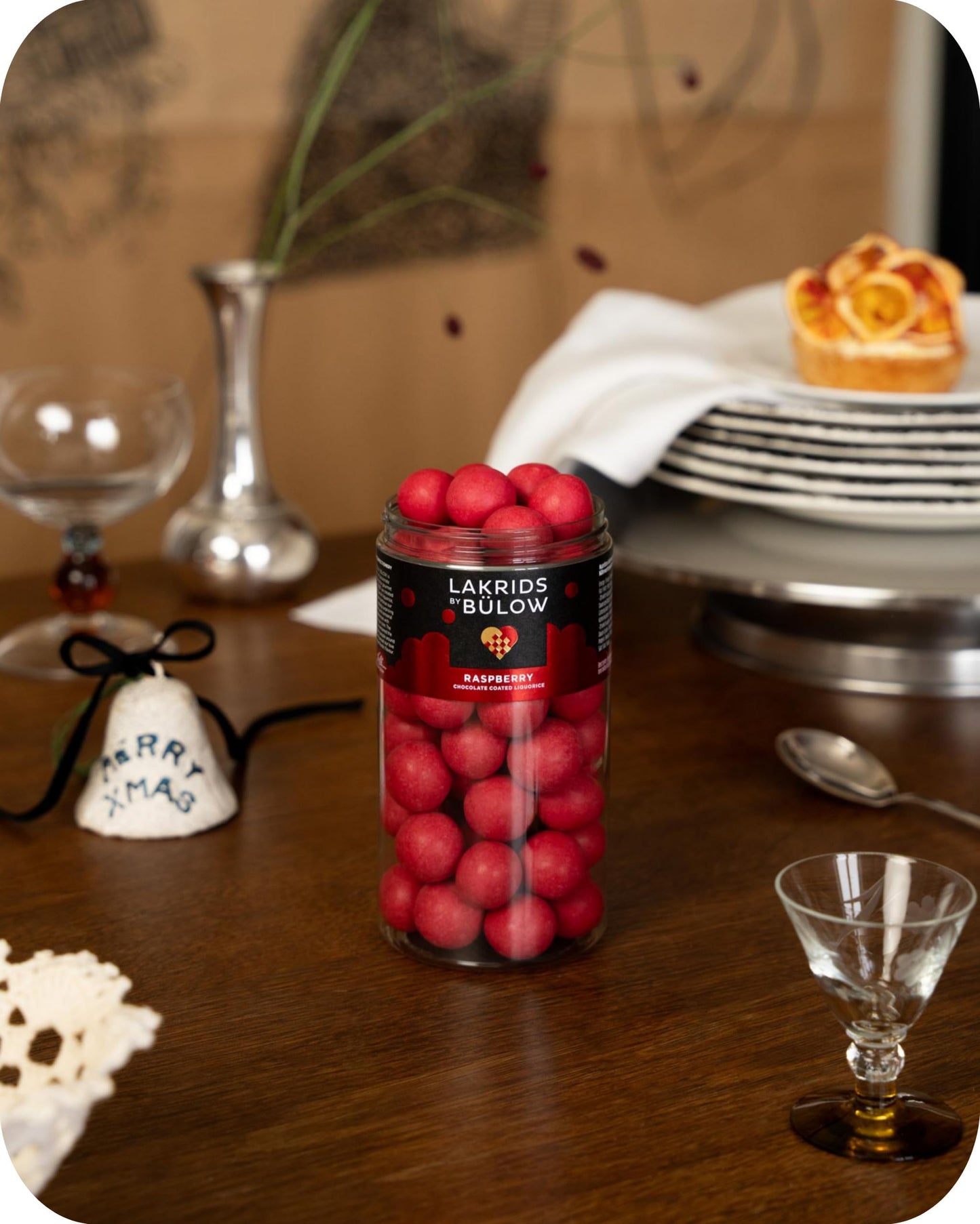 Lakrids By Blow - Crispy Raspberry - 10.4 Oz - Chocolate Coated Gourmet Licorice - Sweet Licorice Coated In White Chocolate And