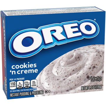 Jell-O Oreo Cookies 'N Creme Instant Pudding Mix, 4.2 Oz