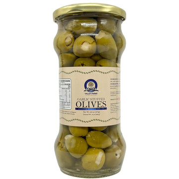 O'Valley Farms - Garlic Stuffed Peruvian Olives (Pack Of 2), 20 Oz X 2