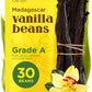 Gya Labs Madagascar Vanilla Beans - Grade A, 5-7 Inches Long, 30 Count