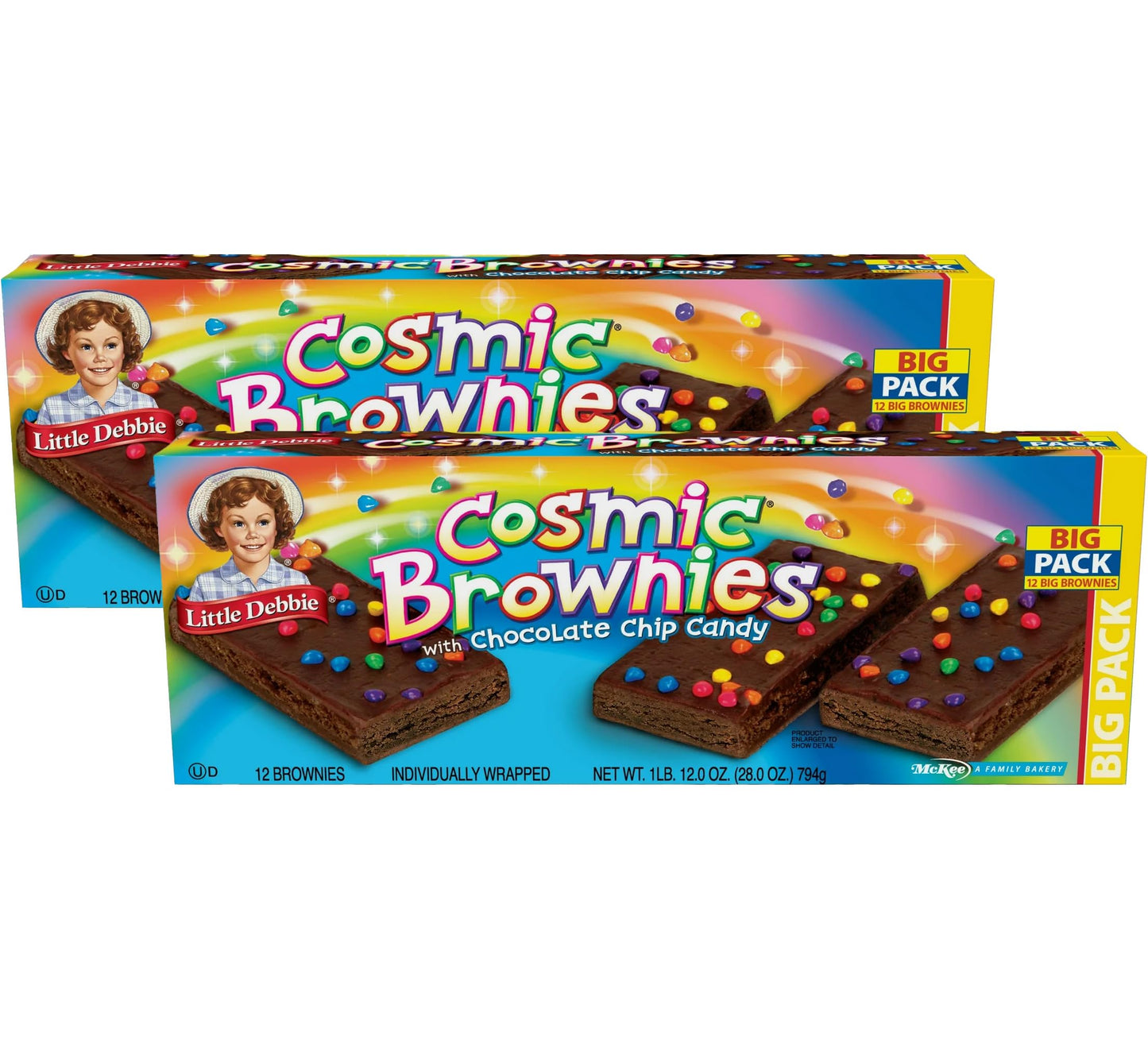 Little Debbies Christmas Tree Cakes, Holiday Chocolate Snack Cakes, Individually Wrapped, 2 Boxes, 5 Count Each Box, 8.62 Oz
