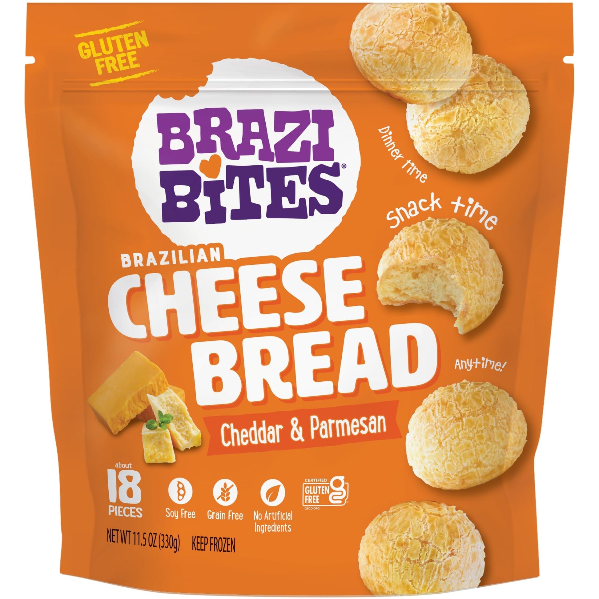 Brazi Bites Brazilian Cheese Bread, Original, 11.5 oz (Frozen)