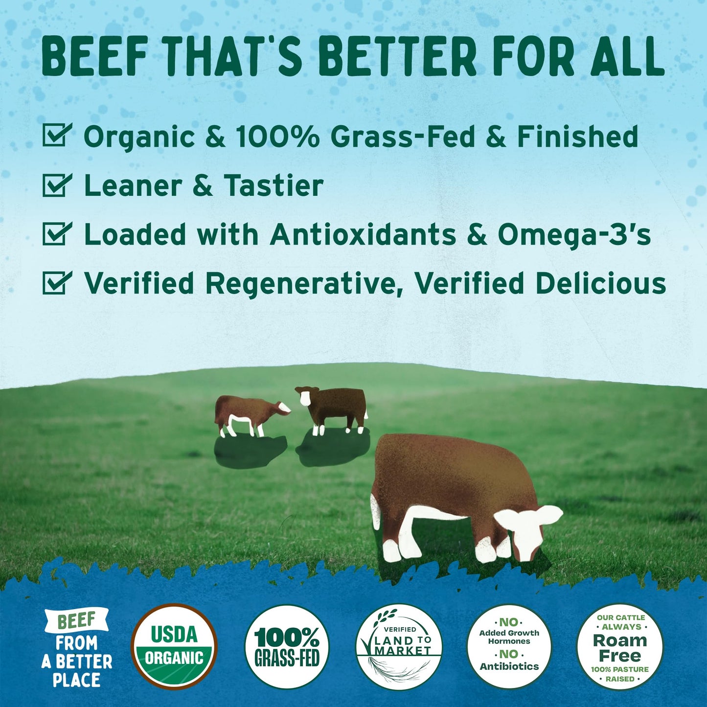 Verde Farms, Ground Beef 93% Lean/7% Fat, Organic, Grass-Fed, 1 lb