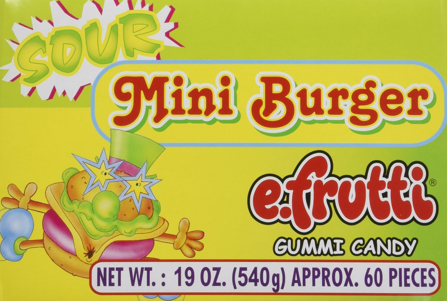 Sour Gummy Burger - Mini Gummi Hamburger 60 Pieces