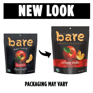 Bare Baked Crunchy, Apples Fuji & Reds, 3.4 Ounce (Pack Of 6)