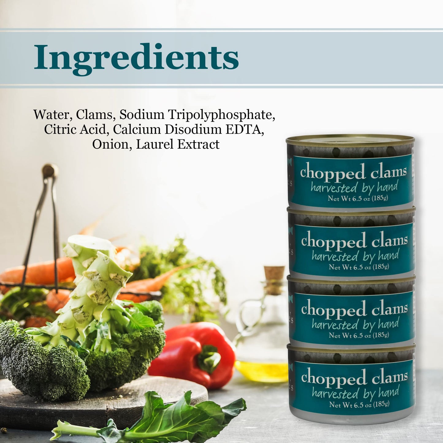 Coles Canned And Chopped Clams - Harvested In Crystal Clear Water, Gluten Free Food, High Protein And Low-Calorie Clams - Pack O