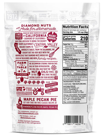 Diamond Of California Chopped Pecans 16 Oz