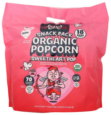 LESSEREVIL Organic Sweetheart Popcorn, 2.3 OZ