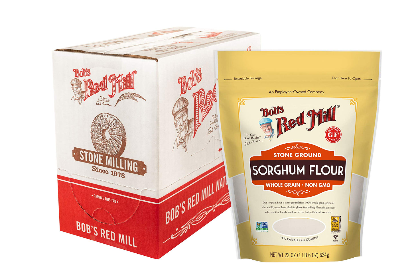 Bob s Red Mill Sorghum Flour, 22oz (Pack of 4) - Whole Grain, Vegan, Kosher