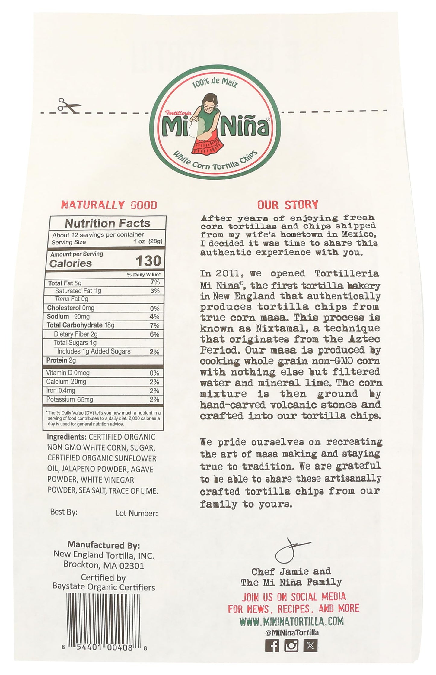 Mi Nina Jalapeno Agave Tortilla Chips, 12 Oz