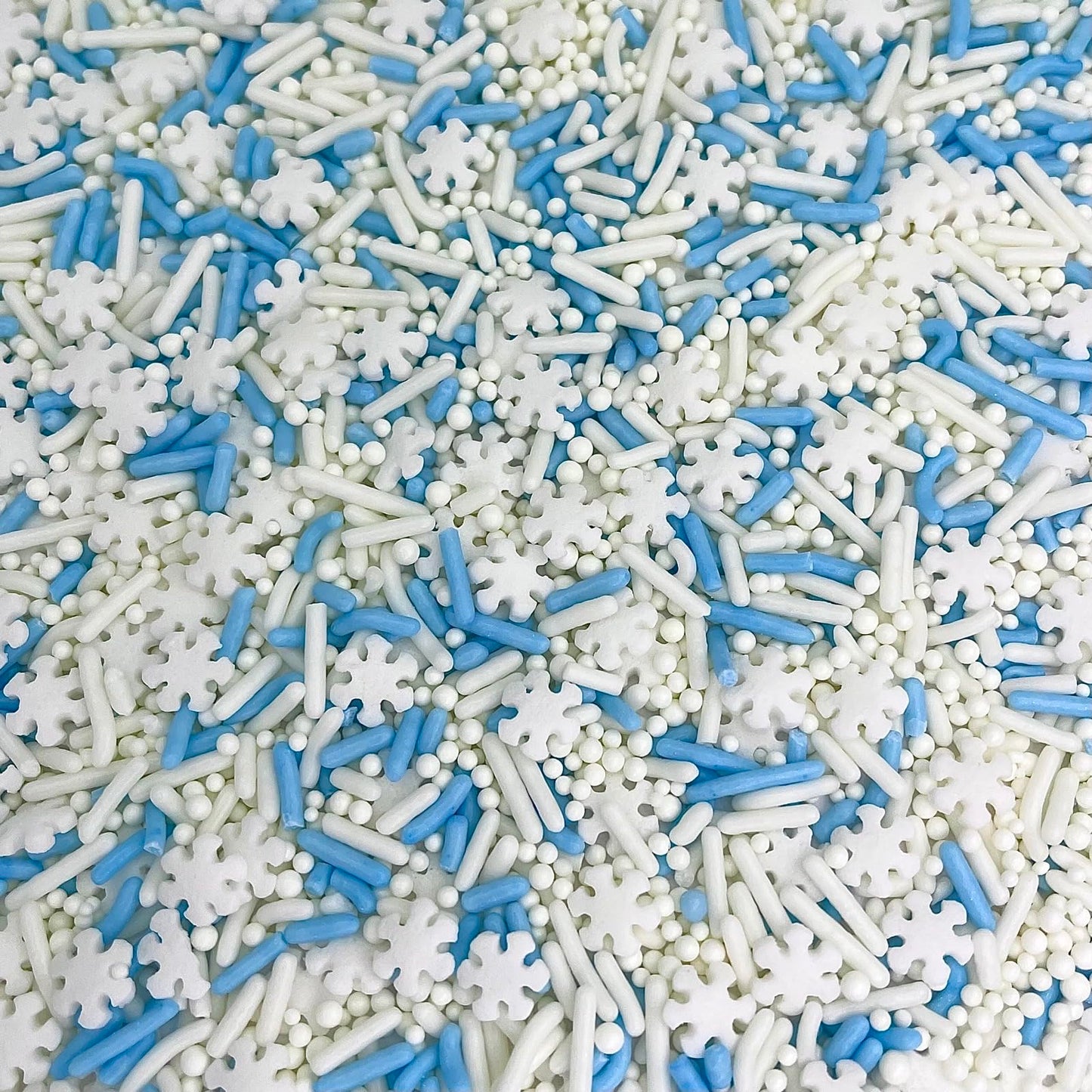 Manvscakes, Natural Sprinkles, No Artificial Dyes, Snowflake Edible Sprinkles, Holiday Cake Decorations, Dessert, Cookies, 3 Oun