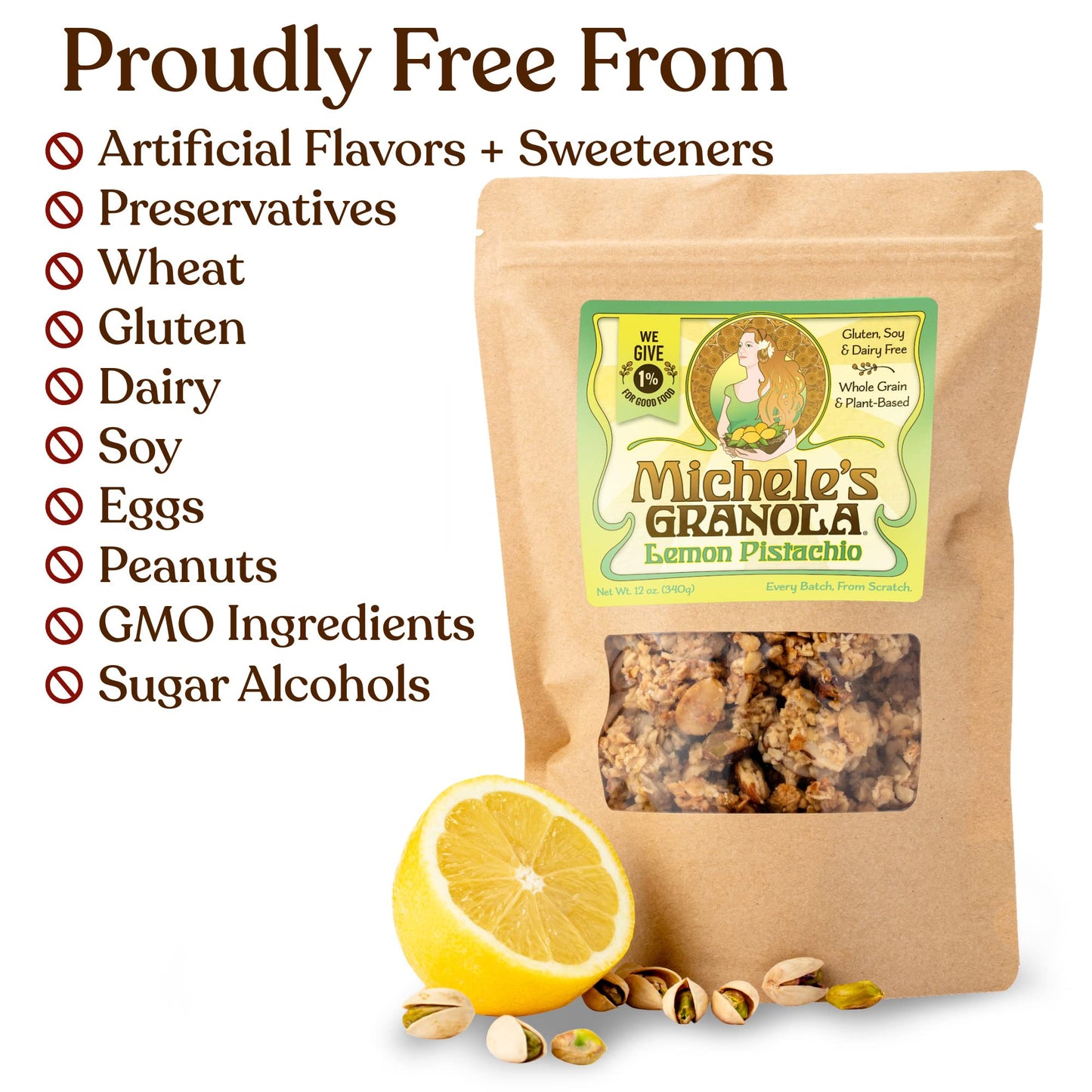 Michele s Granola Lemon Pistachio, Pack of 3