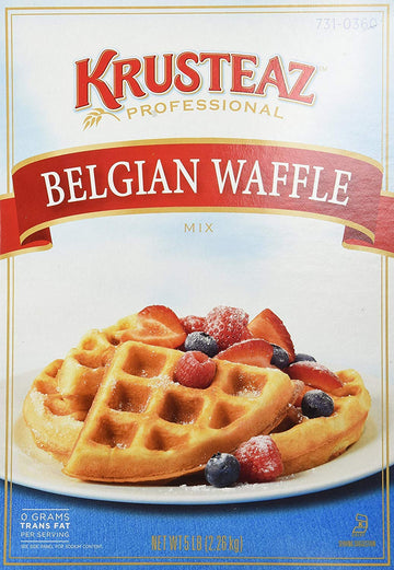 Krusteaz Belgian Waffle Mix, 5 Pound Pack (2 Bags), 160 Ounce Total