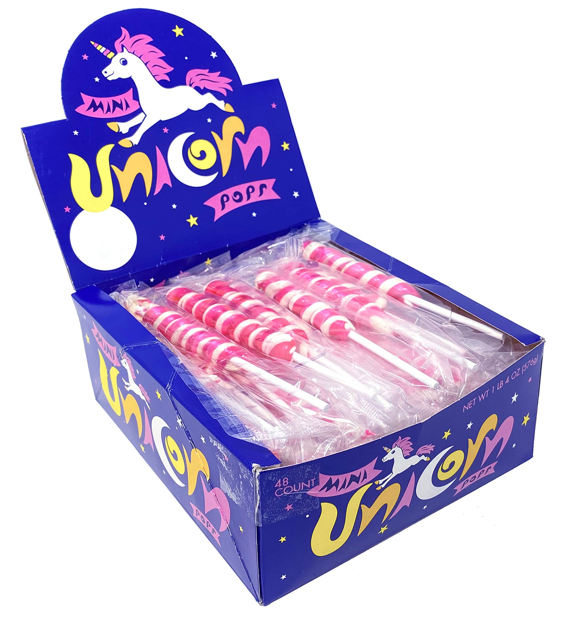Adams & Brooks, Inc. Unicorn Pops 48 Count Individually Wrapped Unicorn Lollipops Great For Party Favors, Candy Buffets (Strawbe
