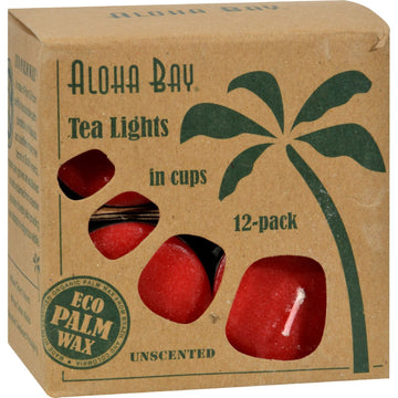 Aloha Bay Tea Light - Red - 12/.7 Oz