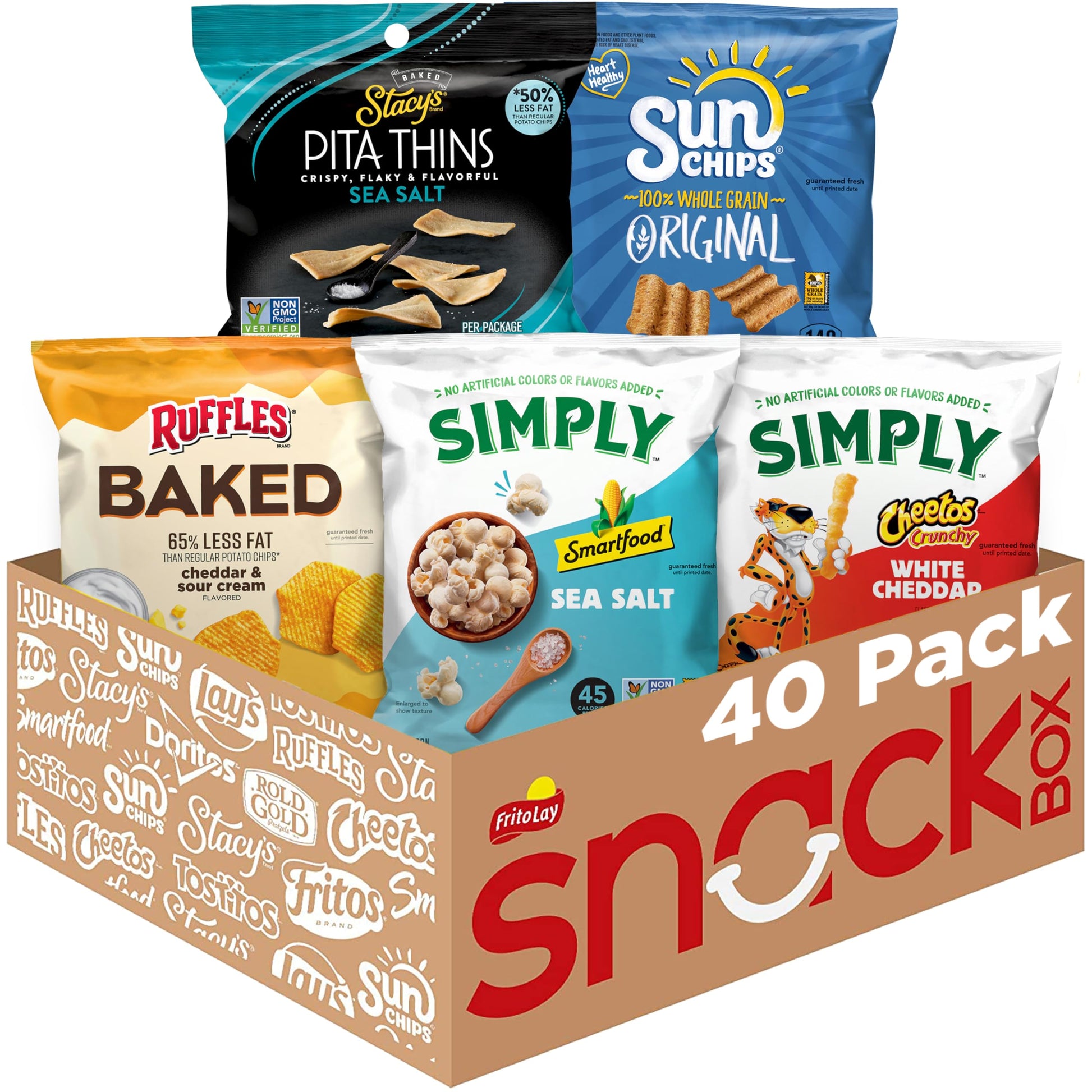 Frito-Lay Ultimate Smart Care Package 2.0, Variety Assortment of Snacks (Pack of 40)