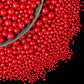 Dazzjoy Edible Christmas Red Pearl Sugar Sprinkles, Mix Size, 4.58Oz, Red Sprinkles For Cupcake Decorating, Baking Cake Decorati