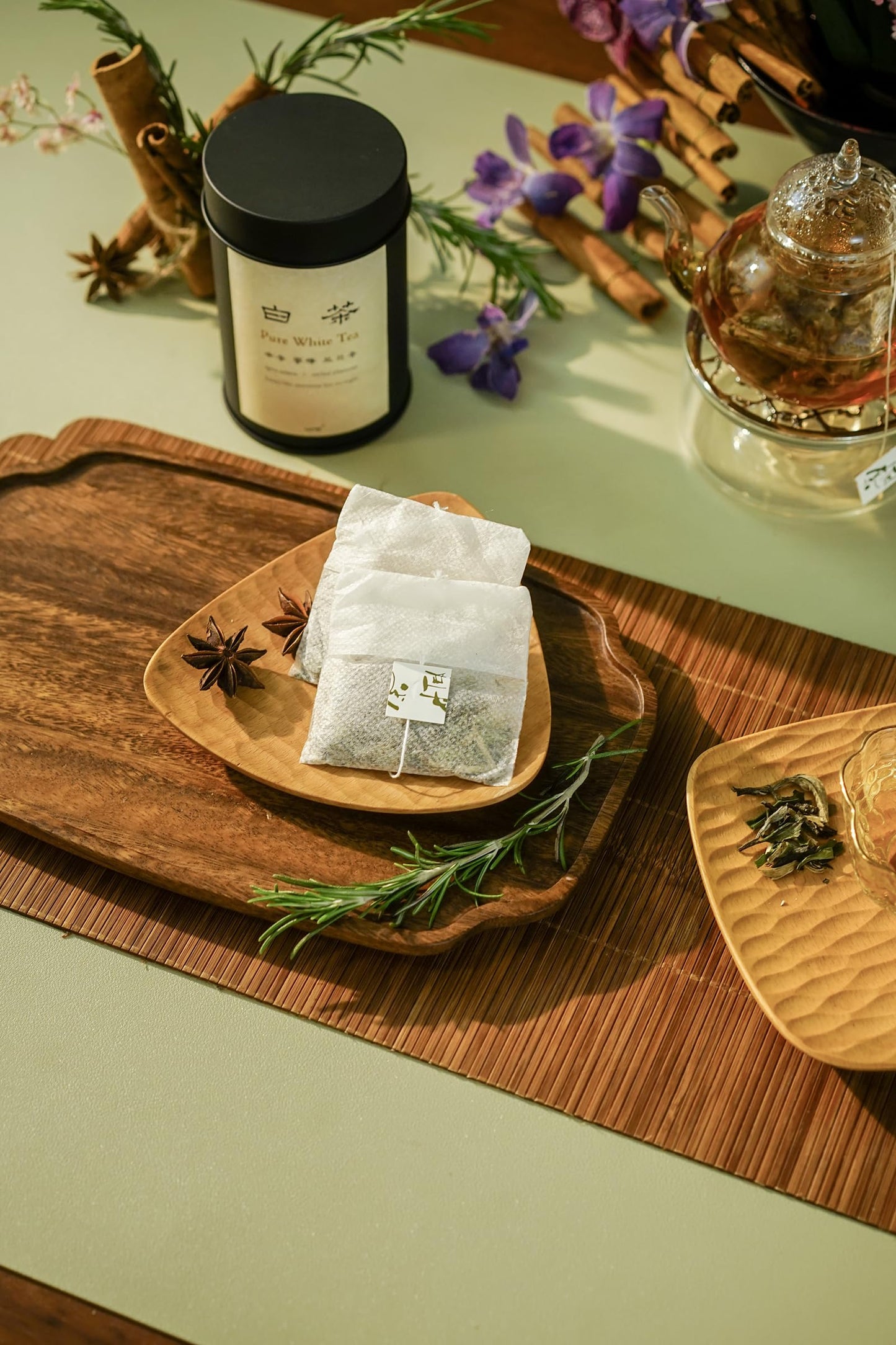 Curret Premium White Tea Blend - Fujian Zhenghe & Yunnan, 15 Eco-Friendly Tea Bags, Natural Sweetness, Orchid Aroma, Organic