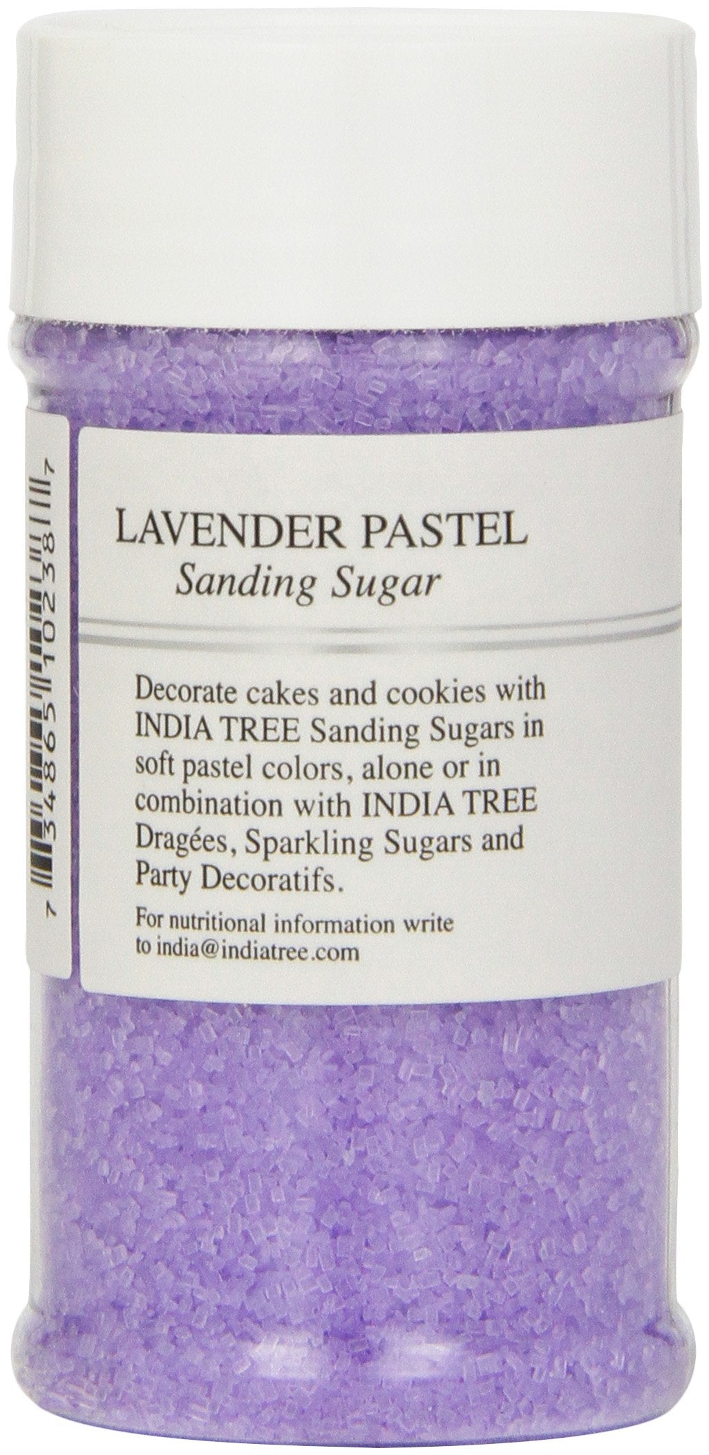 India Tree Lavender Pastel Sanding Sugar, 3.5 Oz