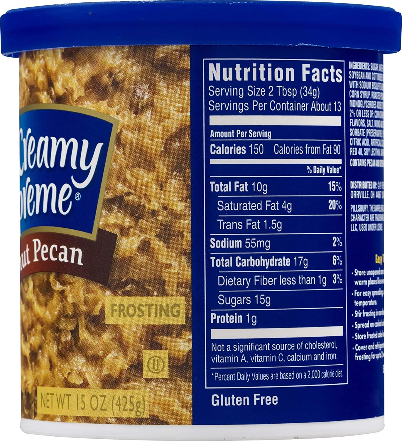 Pillsbury Creamy Supreme Coconut Pecan Frosting 15 oz