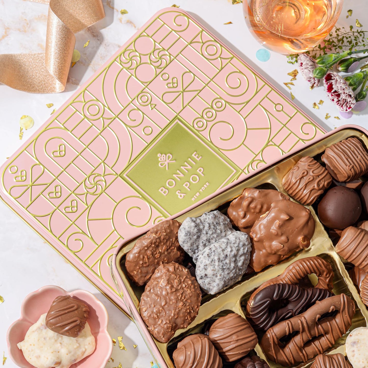 Chocolate Gift Basket for Women, Candy Gift Box for Woman, Gift Set for Mothers Day, Holidays, Her, Mom, Wife, Anniversary | Bon