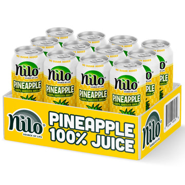 NILO Pineapple Juice | 100% Squeezed | No Sugar Added | 10.8 oz (Pack of 12)