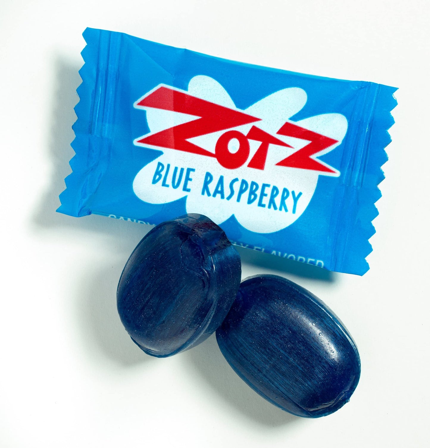 Zotz Fizz Power Candy Blue Raspberry - Fruit Flavored Hard Candy With A Fizzy Center | 230G Bag, Single Pack | Gluten-Free